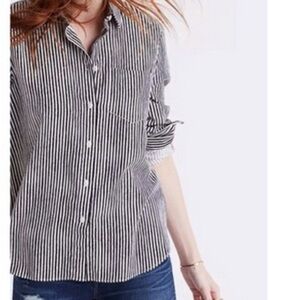 Madewell Flannel Shrunken Ex-Boyfriend Shirt